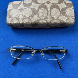 Coach Jasmine (224) Eyeglasses - Black Half Rim Frames